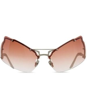 SRVC Studio Masha Rimless Sunglasses - Brown