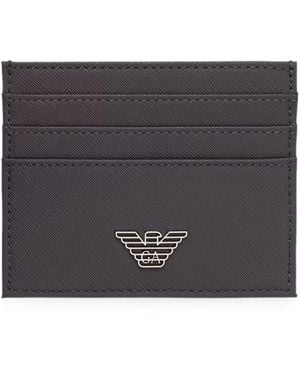 Emporio Armani Logo-Plaque Cardholder Set - Grey