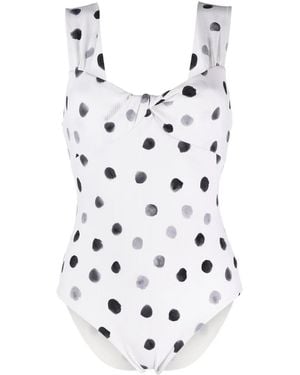 Marysia Swim Polka-Dot-Print One-Piece Swimsuit - White