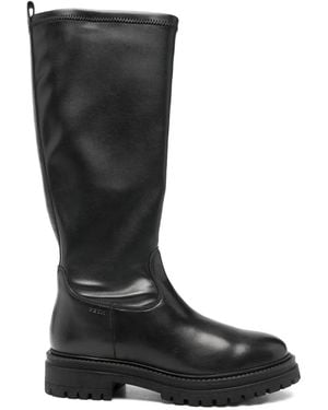 Geox Iridea Zip Boots - Black