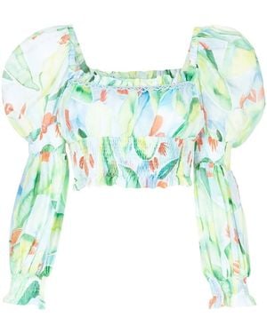 Charo Ruiz Blouse Brisa Crop - Vert