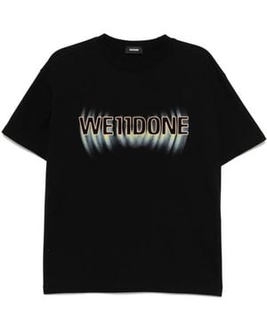 we11done Logo-Print T-Shirt - Black