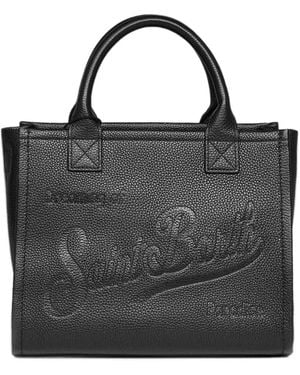 MC2 Saint Barth Vanity Grained-Leather Shoulder Bag - Black