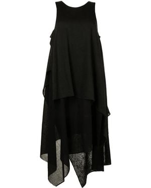 Forme D'expression Layered-Detail Asymmetric Dress - Black