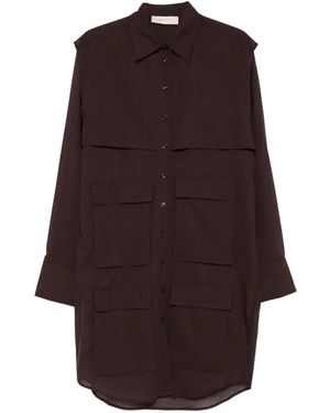 Qasimi Camisa Con Bolsillos - Morado