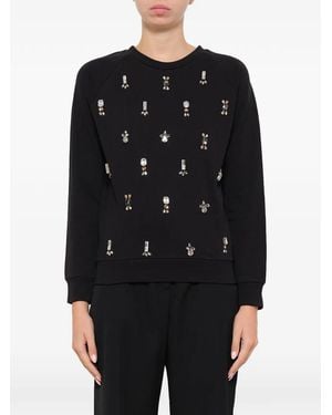 Lanvin Embroidered Jersey Sweater - Black