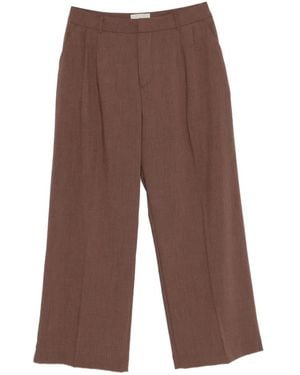 THESTROY Pantaloni Plissé - Marrone