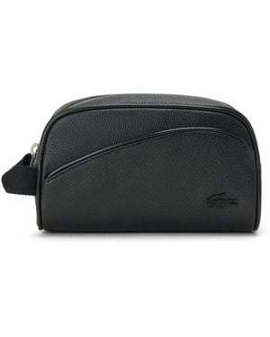 Lacoste Angy Faux-leather Wash Bag - Black