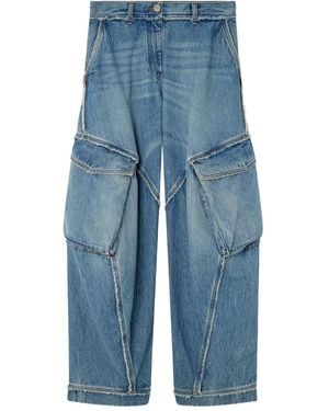 Versace Low-Waist Cargo Jeans - Blue