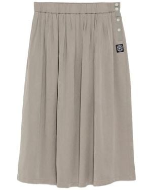 SPORT b. by agnès b. Pleated Midi Skirt - Grey