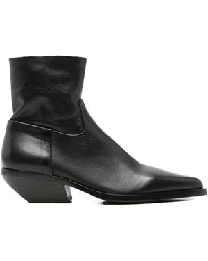 Elena Iachi Pointed-Toe Ankle Boots - Black