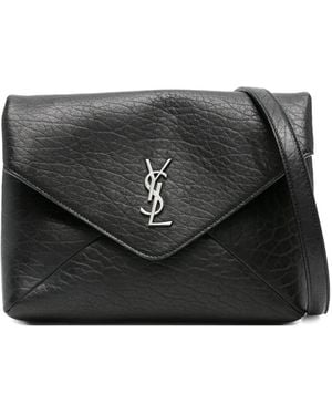 Saint Laurent Schultertasche Mit Logo-Schild - Schwarz
