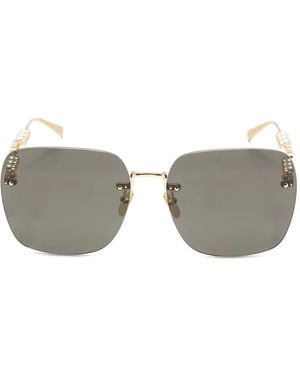 Gucci Sonnenbrille mit eckigem Gestell - Grau