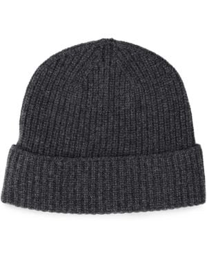 Bompard Ribbed-Knit Beanie Hat - Blue
