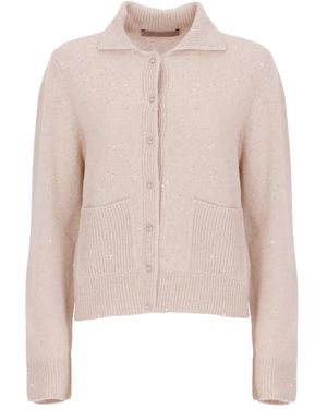 D.exterior Paillettes Welt-Pocket Cardigan - Pink
