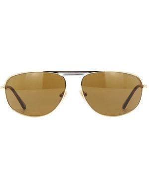 Tom Ford Geometric-Frame Sunglasses - Metallic