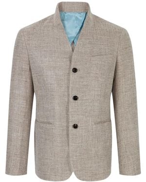 Shanghai Tang V-Neck Blazer - Gray