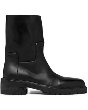 Marsèll Calzone Lederstiefel Mit Profilsohle - Schwarz