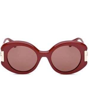 Max Mara Eyewear Lunettes De Soleil À Monture Ronde - Rose