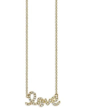 Sydney Evan 'Love' Necklace - White