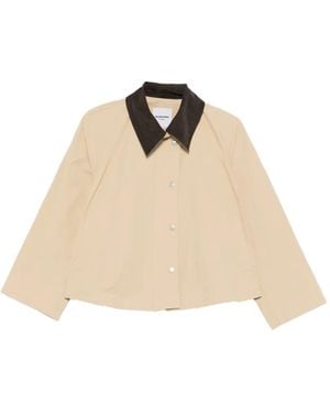 LA PISCINE Collared Jacket - Natural
