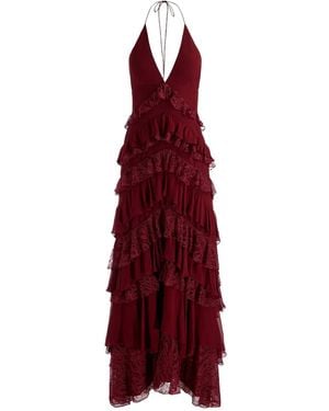 Alice + Olivia Liana V-Neck Maxi Dress - Red