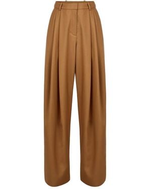 Nina Ricci プリーツ ウールパンツ - ブラウン