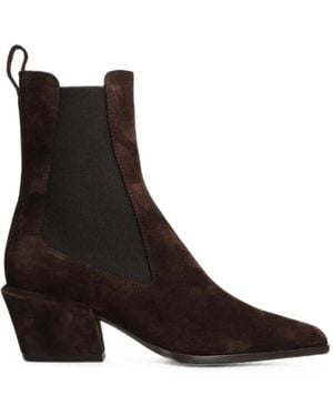 Paris Texas Bettina Suede Ankle Boots - Black