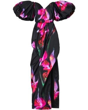 Marc Jacobs Future Floral-Print Strapless Gown - Blue