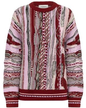 Laneus Pullover Mit Jacquard-Strick - Rot