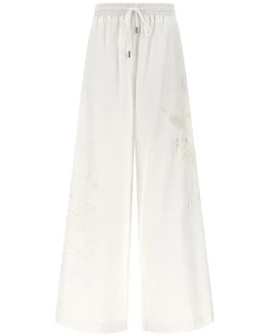Ermanno Scervino Broek Met Kant - Wit