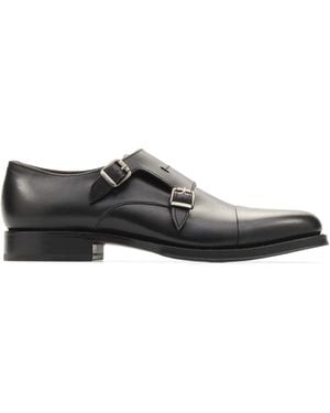 Lottusse Double-Buckle Monk Shoes - White