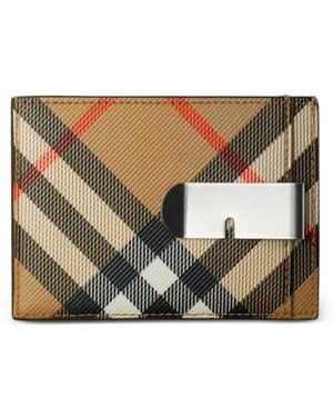 Burberry Mini Clip For Banknotes With Card Slots - White