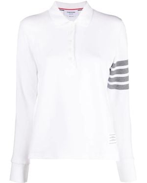 Thom Browne 4bar ロングスリーブ ポロシャツ - ホワイト