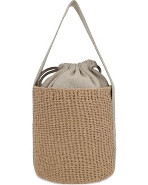 Chloé Woody Kleine Basket Shopper - Naturel