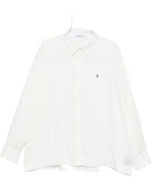 Etudes Studio Logo-Embroidered Oversized Shirt - White