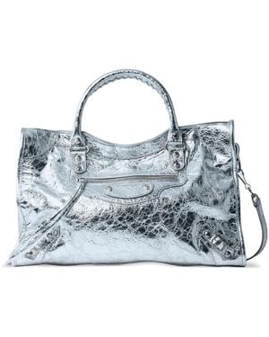 Balenciaga レザーハンドバッグ M - ブルー