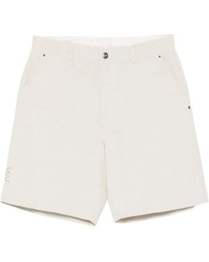 Amaranto Pantalones cortos bordados - Blanco
