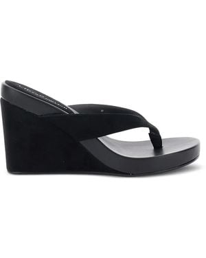 Jeffrey Campbell Liezel Suede Wedge Sandals - Blue