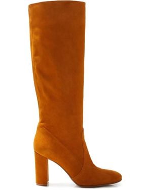 Gianvito Rossi Glen ブロックヒール ブーツ 85Mm - ブラウン