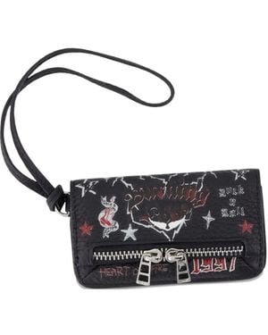 Zadig & Voltaire Portemonnaie mit Logo-Schild - Schwarz