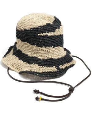 Bimba Y Lola Zebra-Pattern Bucket Hat - Black