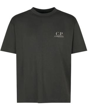 C.P. Company Logo-Printed T-Shirt - Black