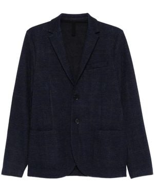 Harris Wharf London Blazer En Laine Vierge À Simple Boutonnage - Bleu