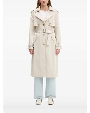 Desigual Pleated-Back Trench Coat - White