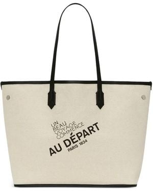 AU DEPART Bolso De Hombro Reversible Con Motivo Geométrico - Neutro