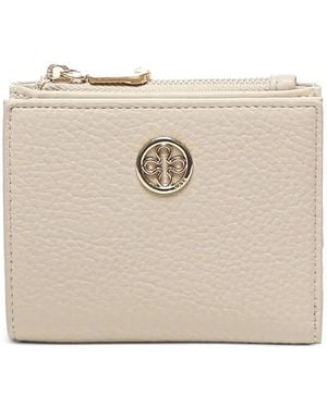 V73 Cartera con placa del logo y cremallera - Neutro