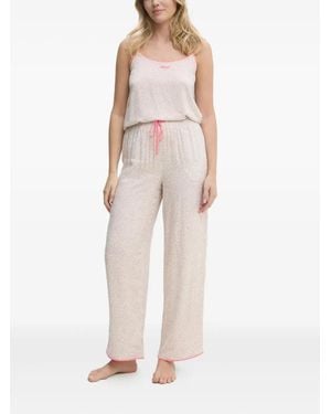 DKNY Leopard-Print Pajama Set - Natural