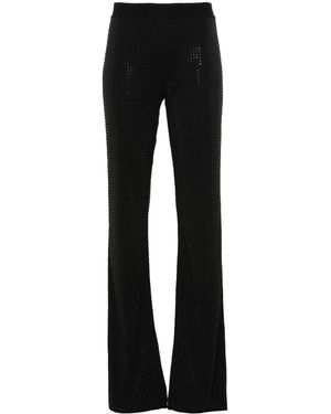Versace Jeans Couture ラインストーントリム パンツ - ブラック