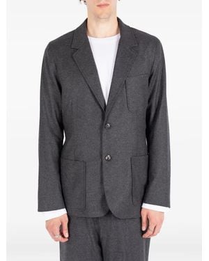 Societe Anonyme Wool Notch-Lapel Blazer - Grey